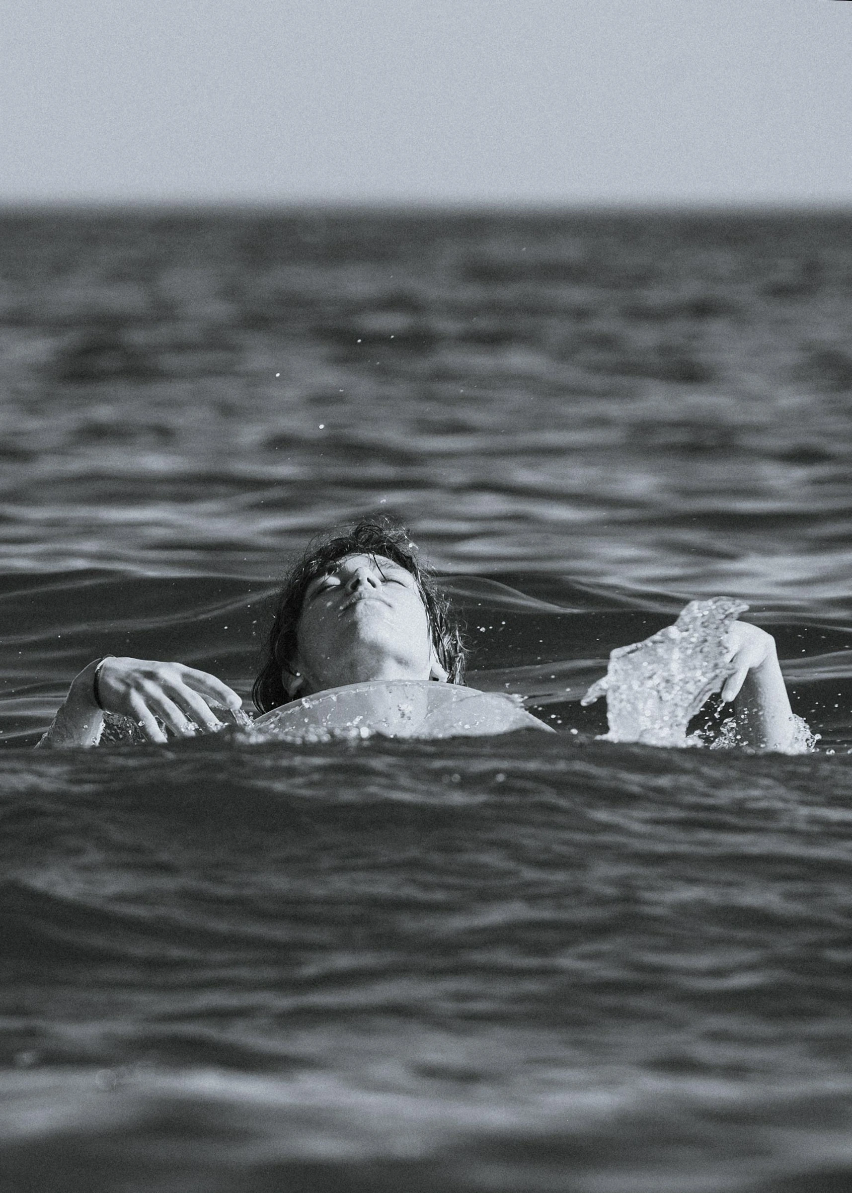 Floating in the ocean