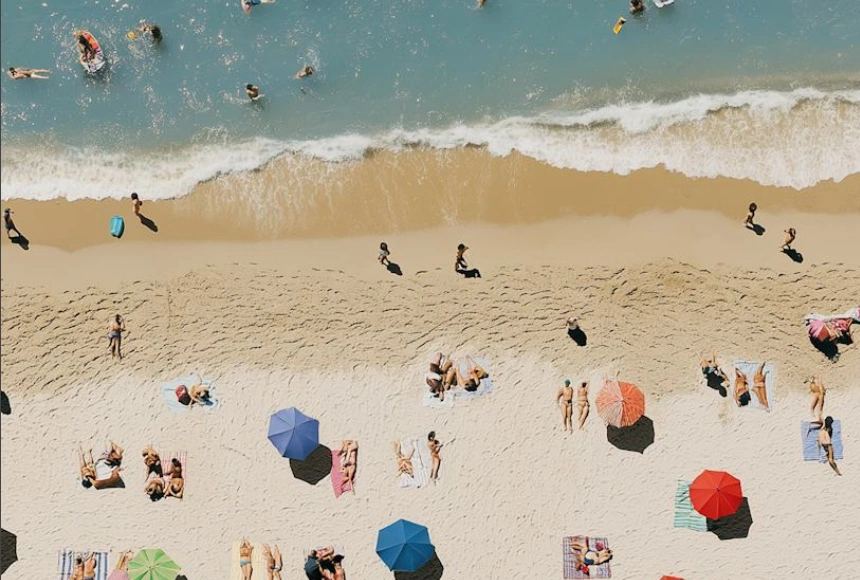 Bali beach from above